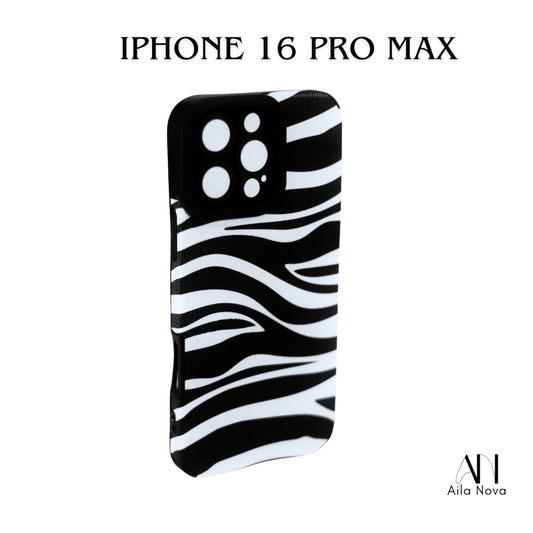 Funda para iPhone 16 PRO MAX diseño CEBRA – Carcasa protectora elegante y resistente