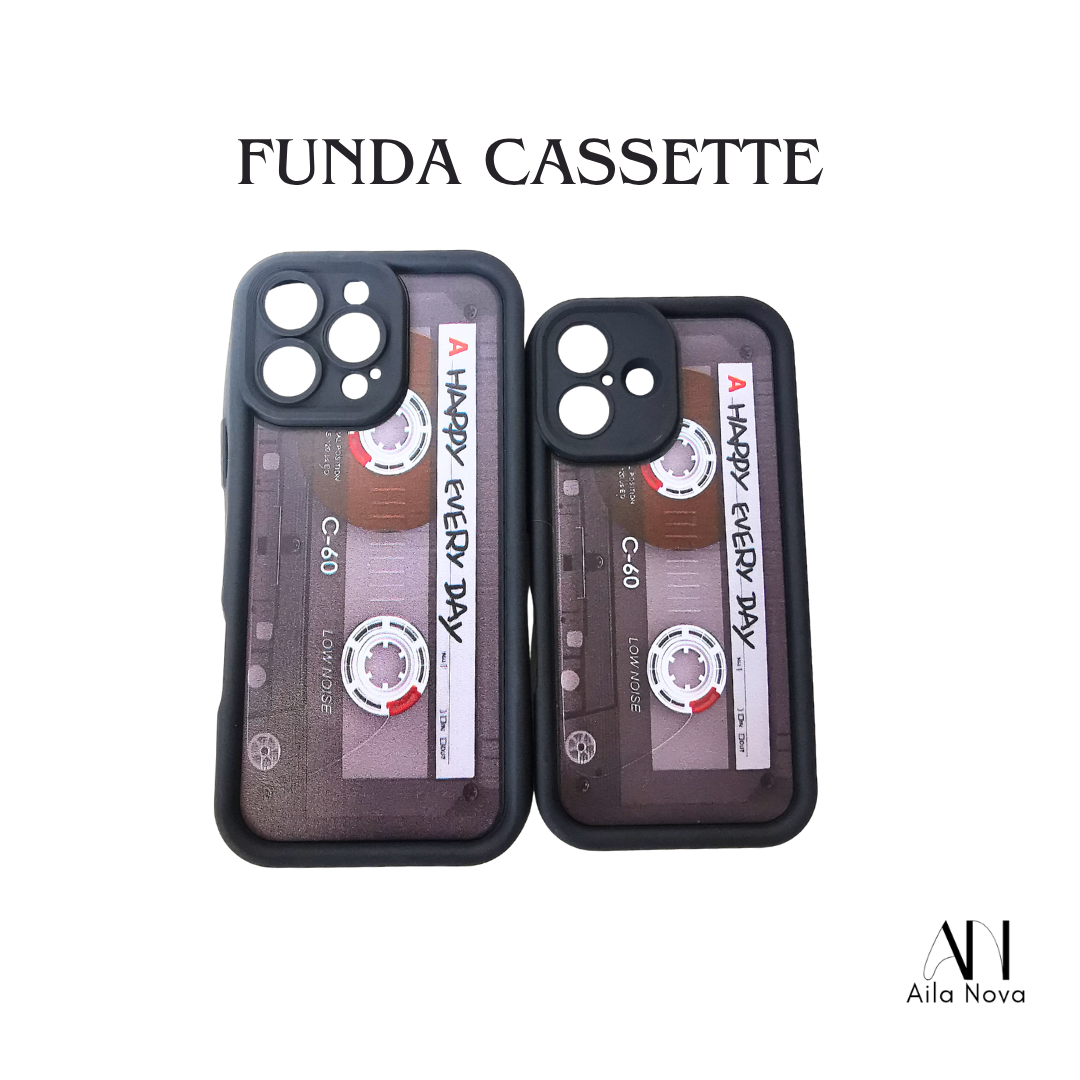 Funda Retro para iPhone 16 – Diseño Cassette Vintage | Carcasa Antigolpes + Estilo Único