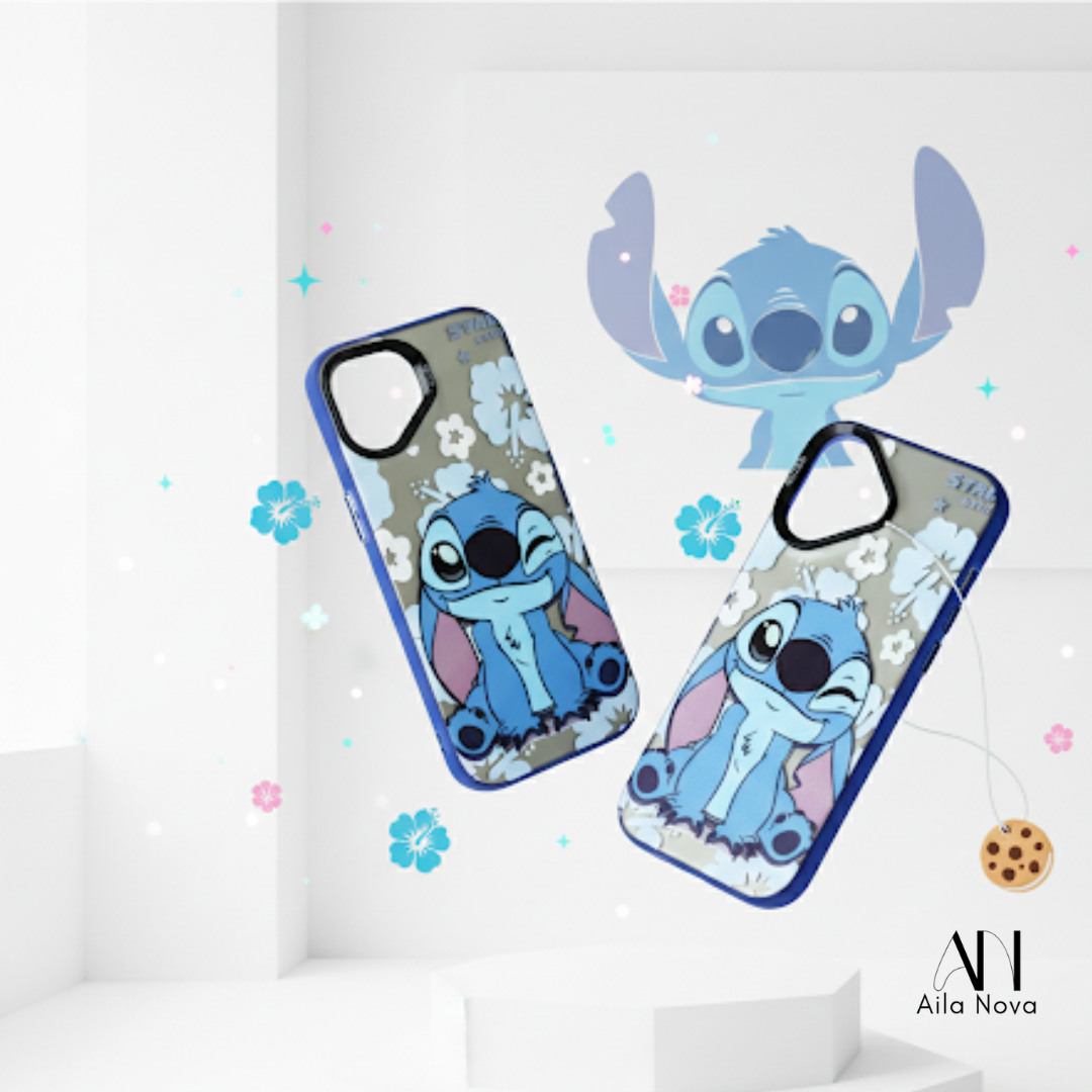 Funda Protectora para iPhone 16 – Diseño Stitch | Carcasa Antigolpes + Borde Suave