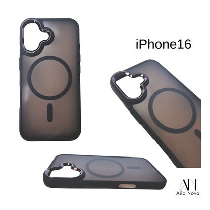 Funda MagSafe Frosted – iPhone 16Gris | Blanco | Verde | Negro | Rosa