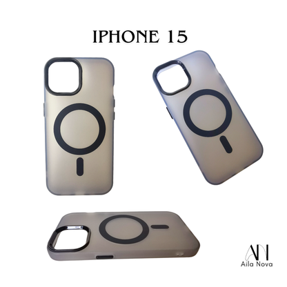 Funda MagSafe para iPhone 15 | Antigolpes | Acabado Mate Premium | Colores Verde y Negro