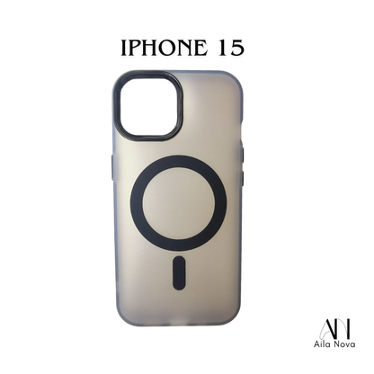 Funda MagSafe para iPhone 15 | Antigolpes | Acabado Mate Premium | Colores Verde y Negro