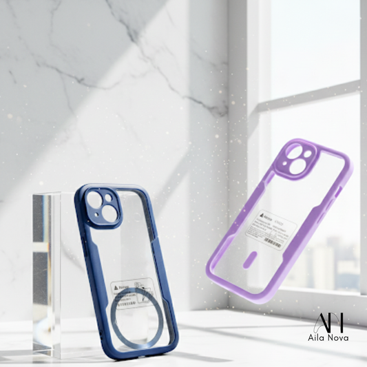 Funda 360° con Aro Magnético – iPhone 15
Máxima Protección | Compatibilidad MagSafe | Azul | Lila