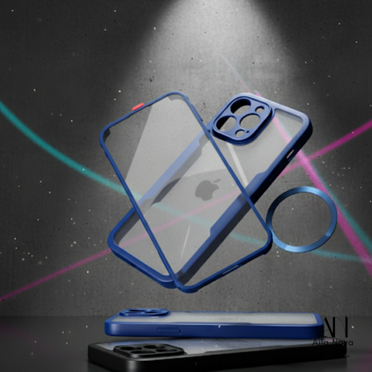 Funda 360° con Aro Magnético – iPhone 15 PRO MAX
Máxima Protección | Compatibilidad MagSafe | Negro | Azul