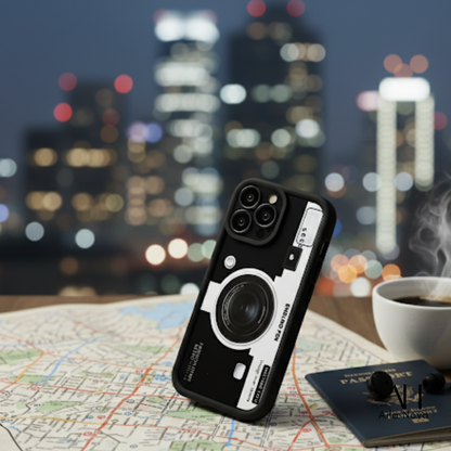 Funda iPhone 16 PRO MAX – Diseño Cámara Retro | Protección + Estilo Vintage