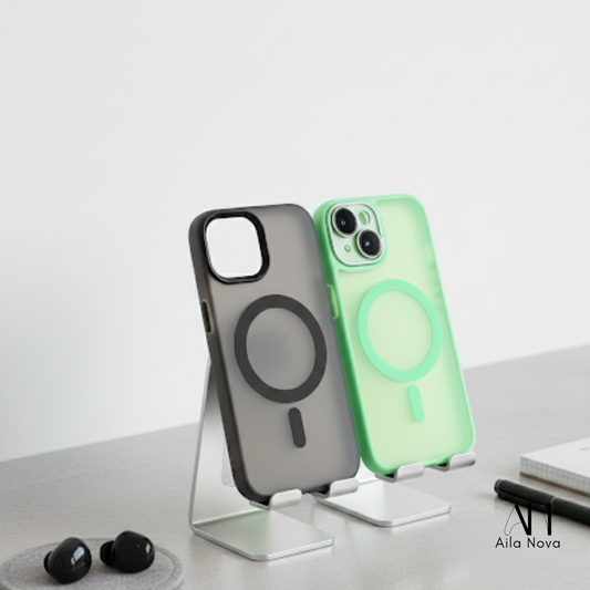 Funda MagSafe para iPhone 15 | Antigolpes | Acabado Mate Premium | Colores Verde y Negro