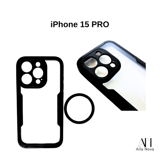 Funda 360° con Aro Magnético – iPhone 15 PRO
Máxima Protección | Compatibilidad MagSafe | Negro