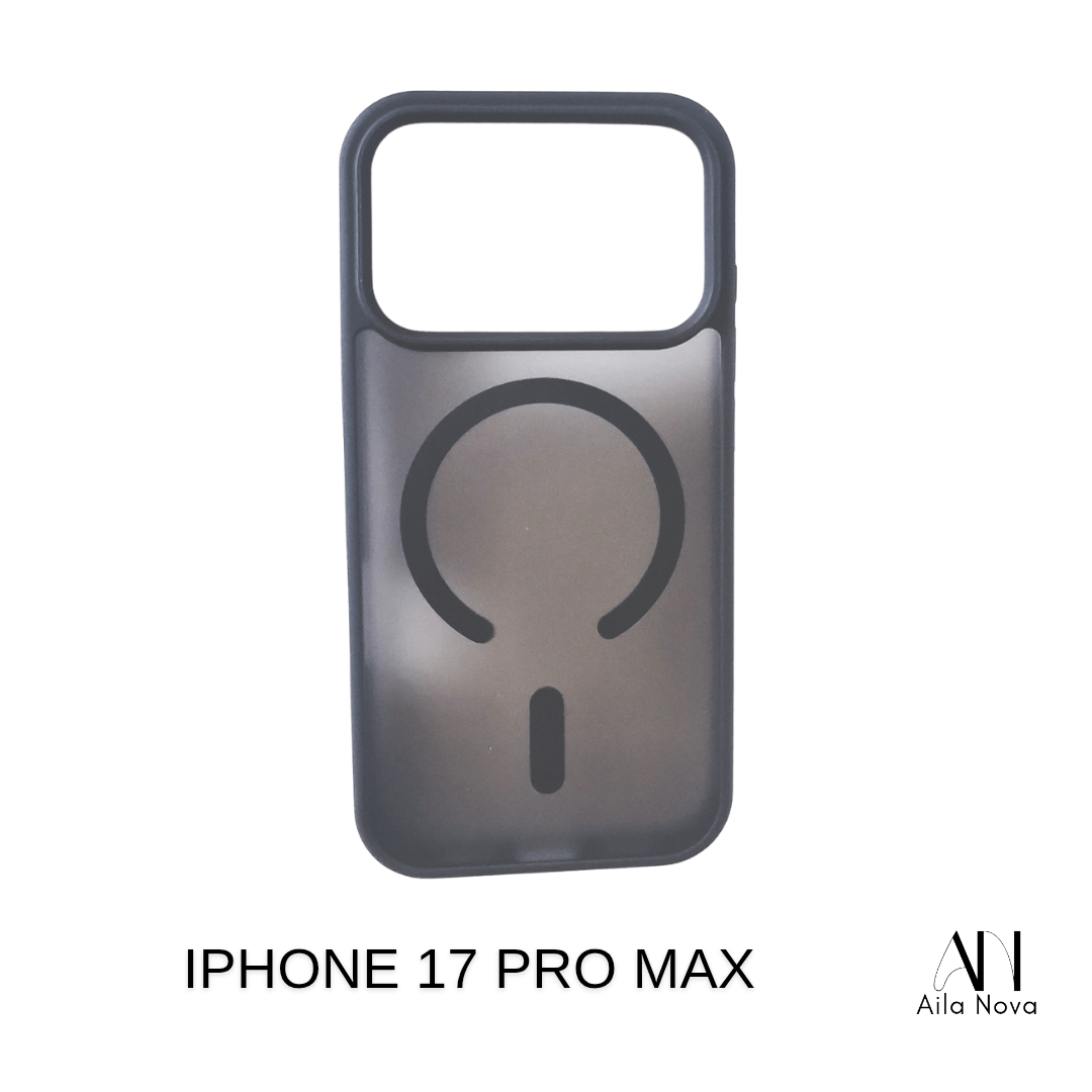 Funda Soft Touch MagSafe iPhone 17 PRO MAX – Rosa y Negro | Antigolpes