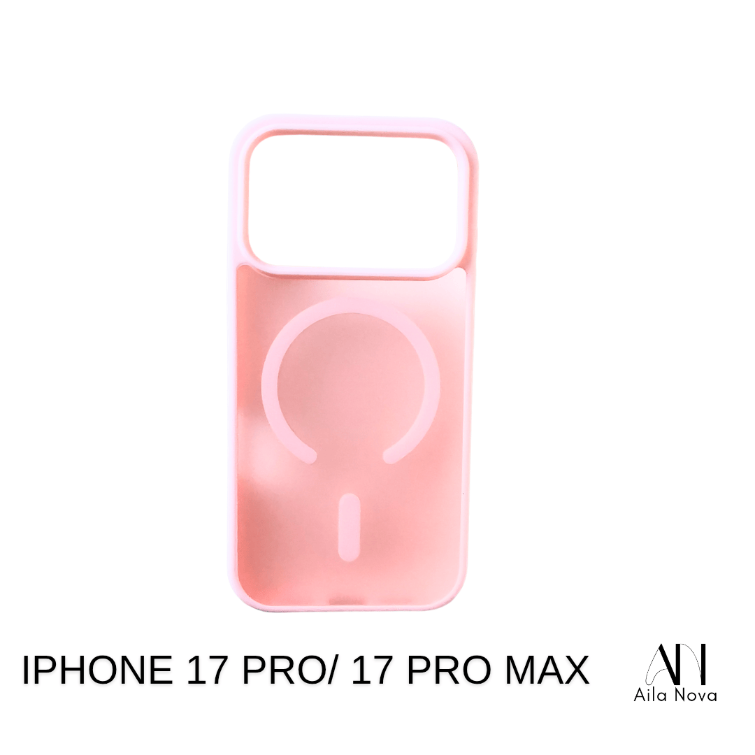 Funda Soft Touch MagSafe iPhone 17 PRO MAX – Rosa y Negro | Antigolpes