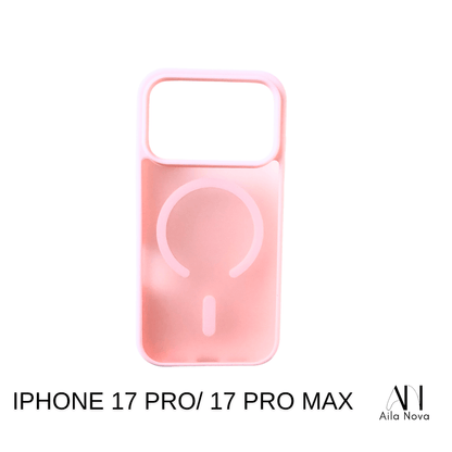 Funda Soft Touch MagSafe iPhone 17 PRO MAX – Rosa y Negro | Antigolpes