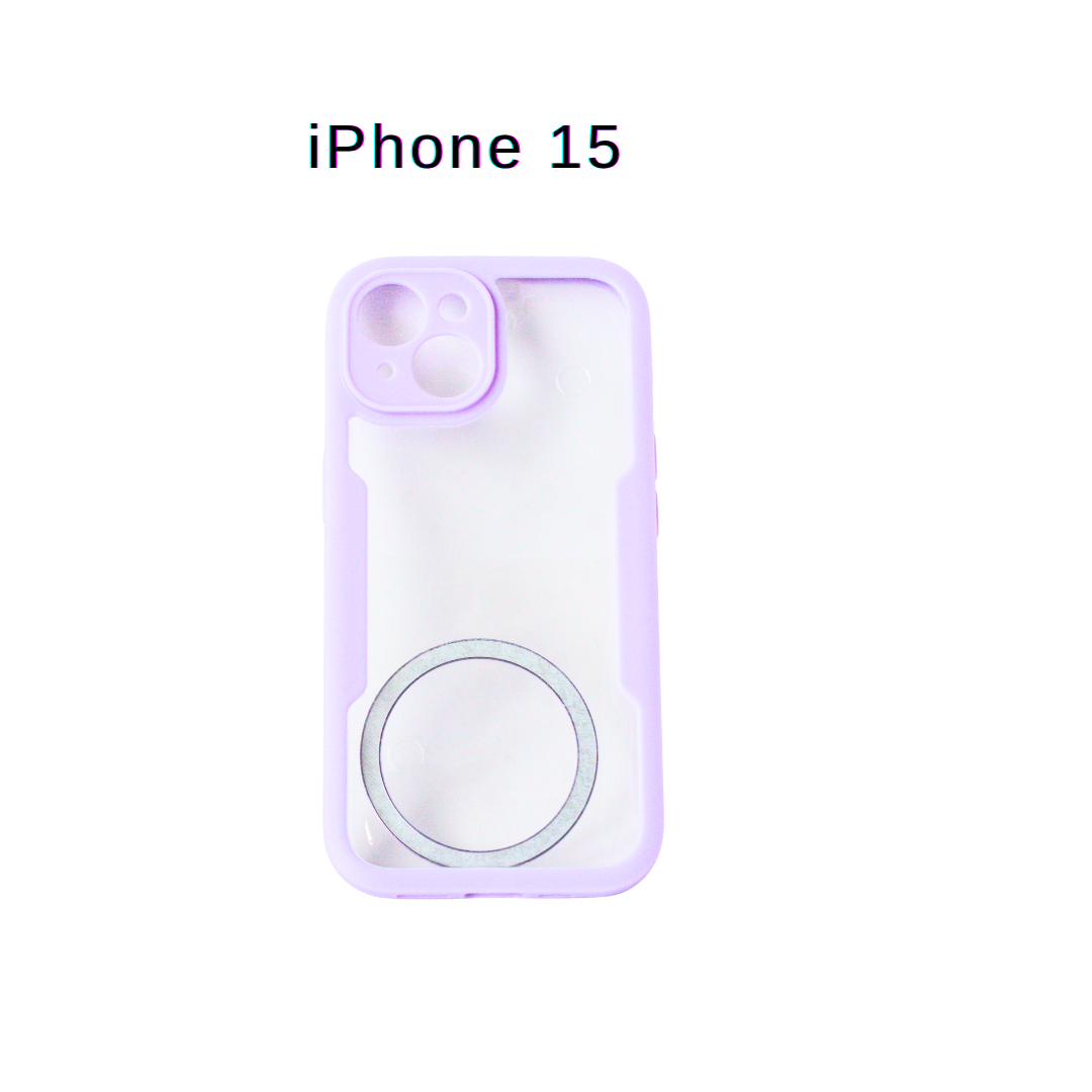 Funda 360° con Aro Magnético – iPhone 15
Máxima Protección | Compatibilidad MagSafe | Azul | Lila
